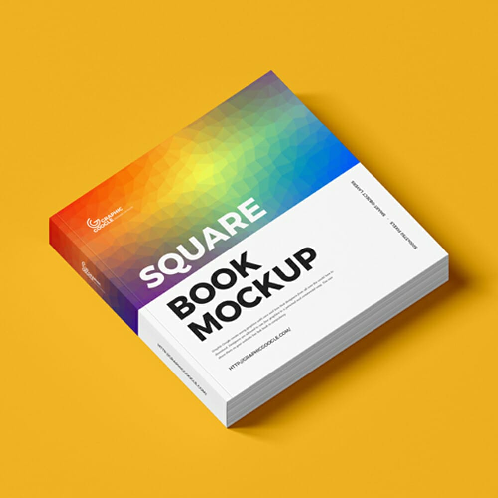 Free Premium Square Book Mockup