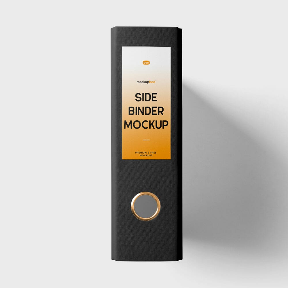 Free Side Binder Mockup
