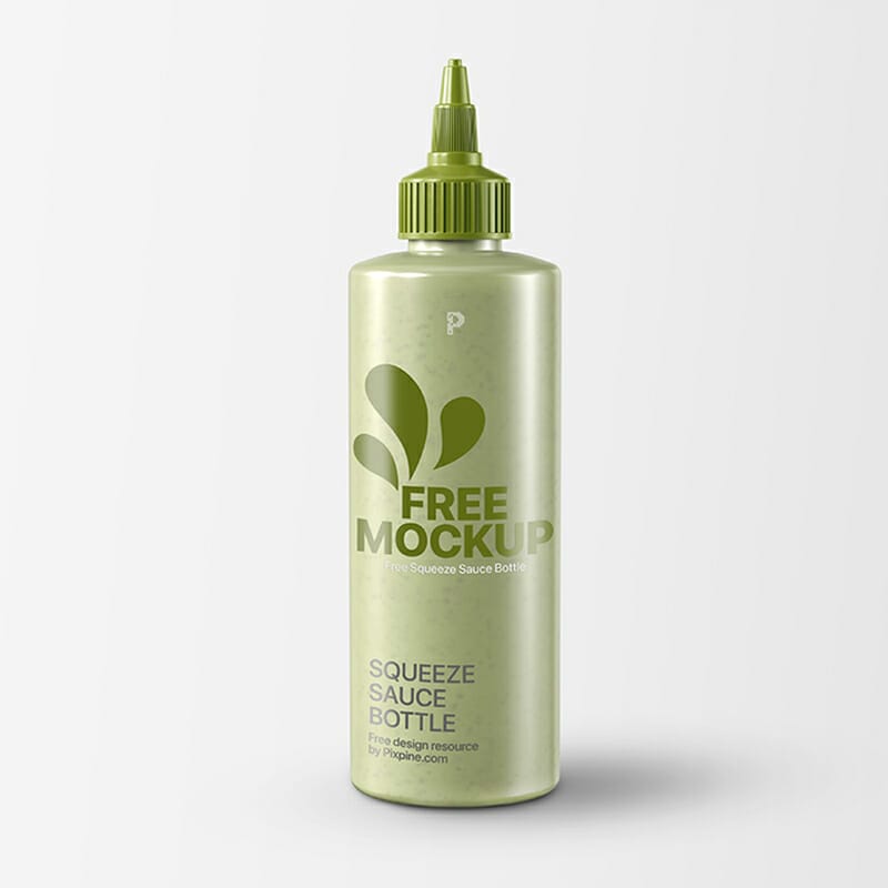Free Squeeze Sauce Bottle Mockup