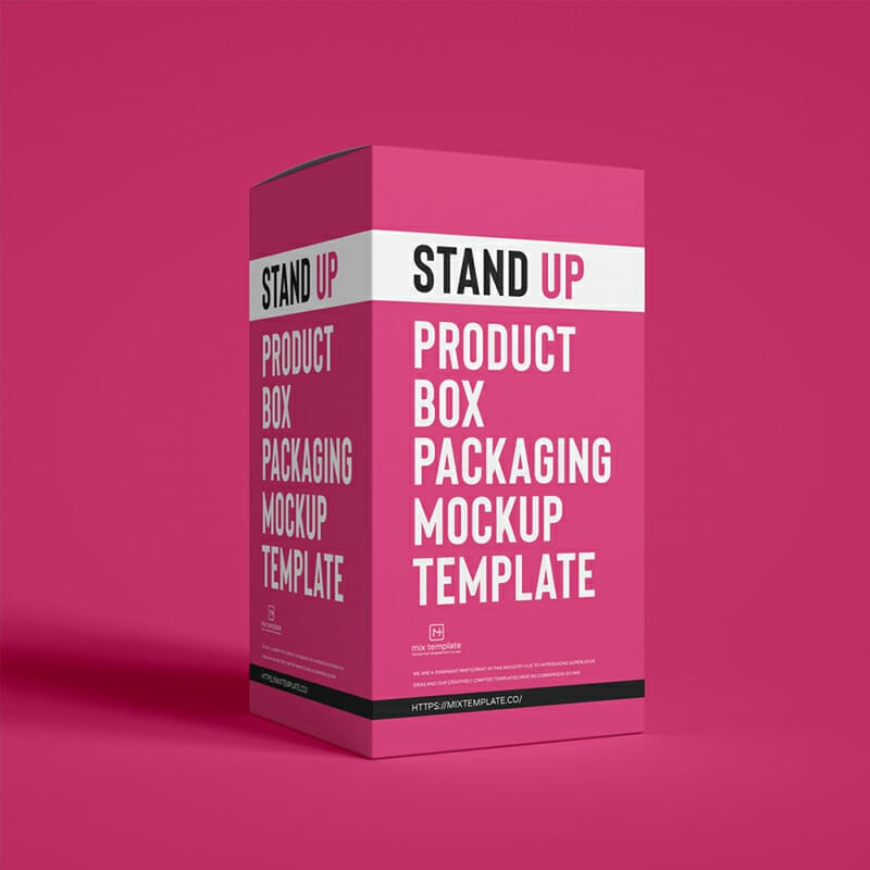 Free Stand Up Product Box Packaging Mockup Template » CSS Author