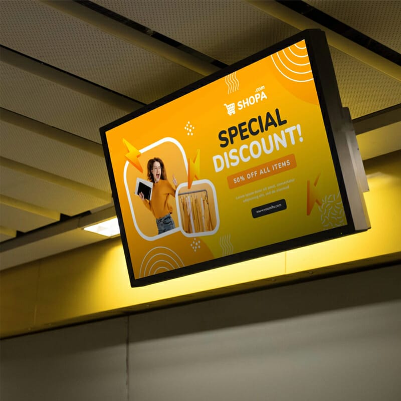 Free Subway Ad Mockup PSD Template