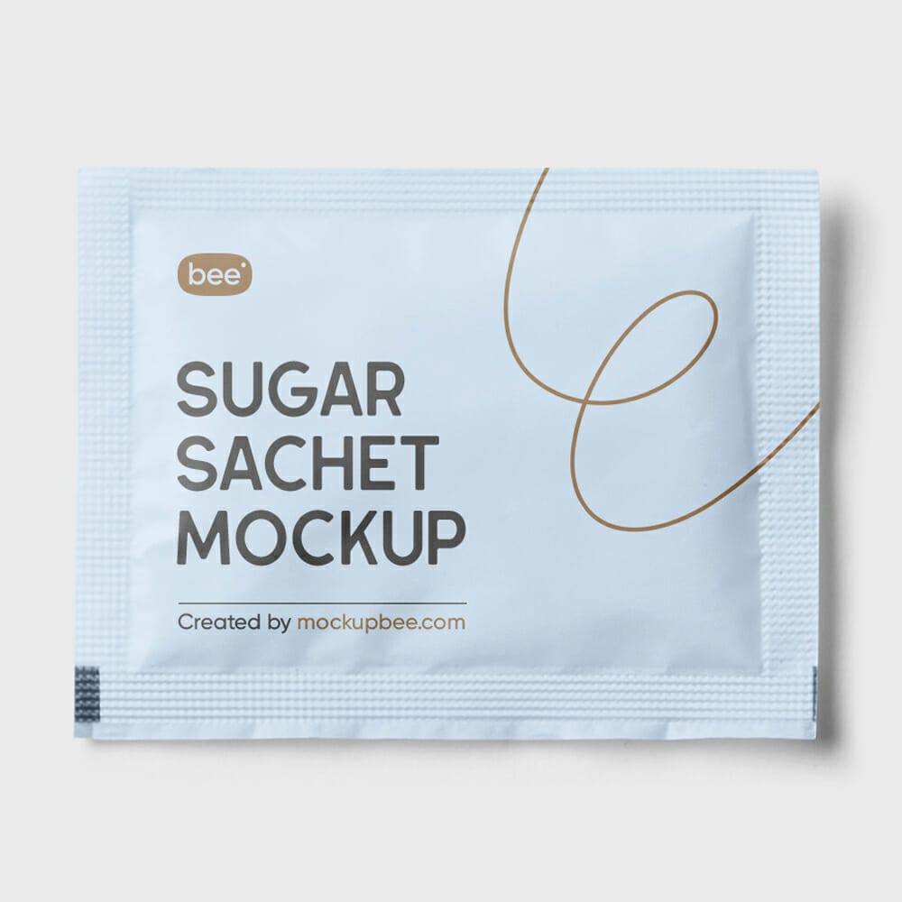 Free Sugar Sachet Mockup