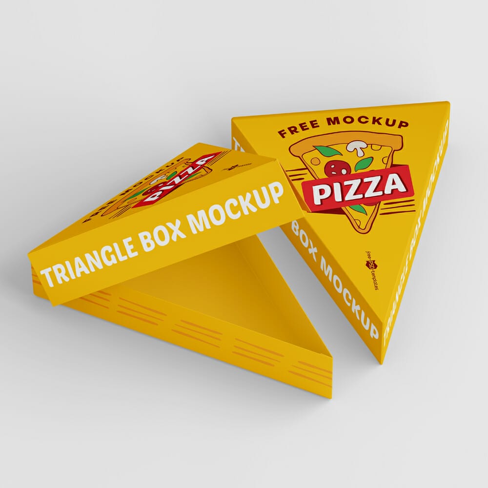 Free Triangle Box Mockup