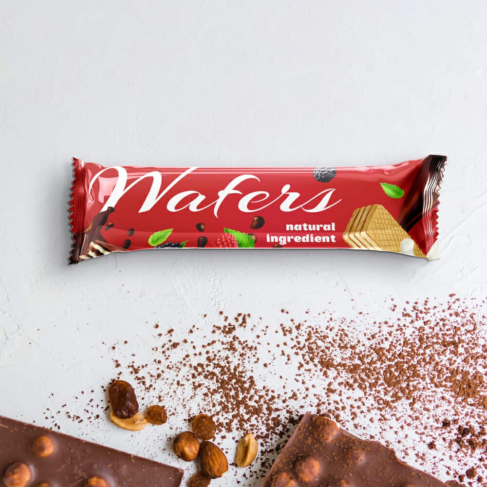 Free Wafer Packet Mockup PSD Template