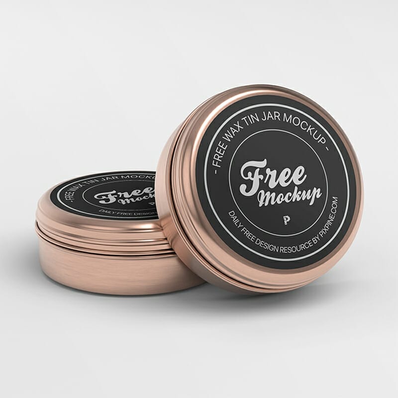 Free Wax Tin Jar Mockup