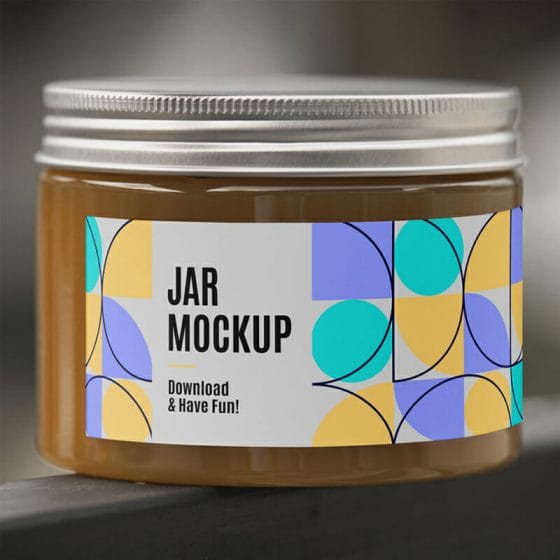 Glass Jar Mockup