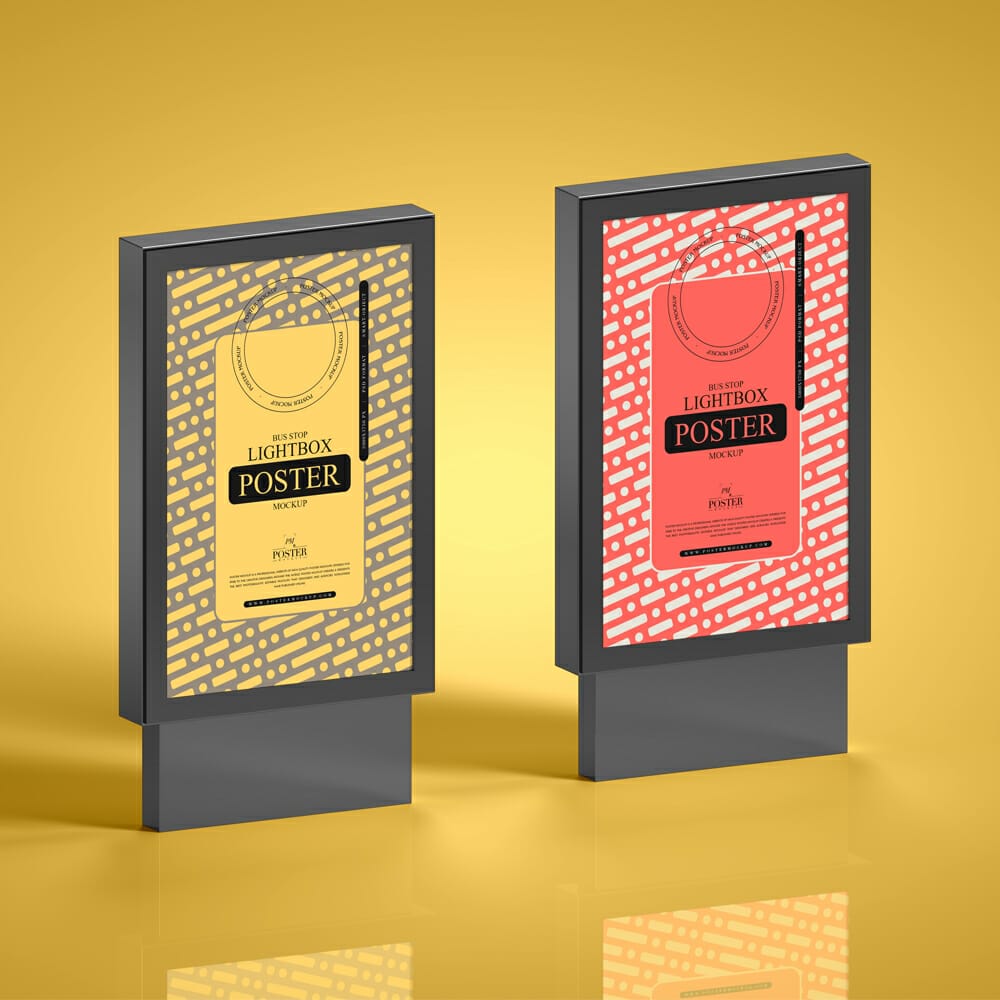 Lightbox Bus Stop Poster Mockup