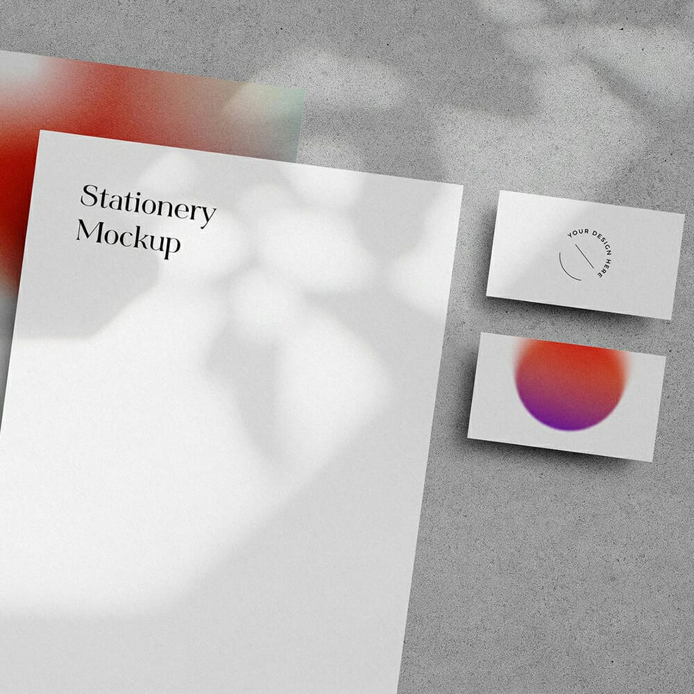 Lively Shadows Stationery Mockup