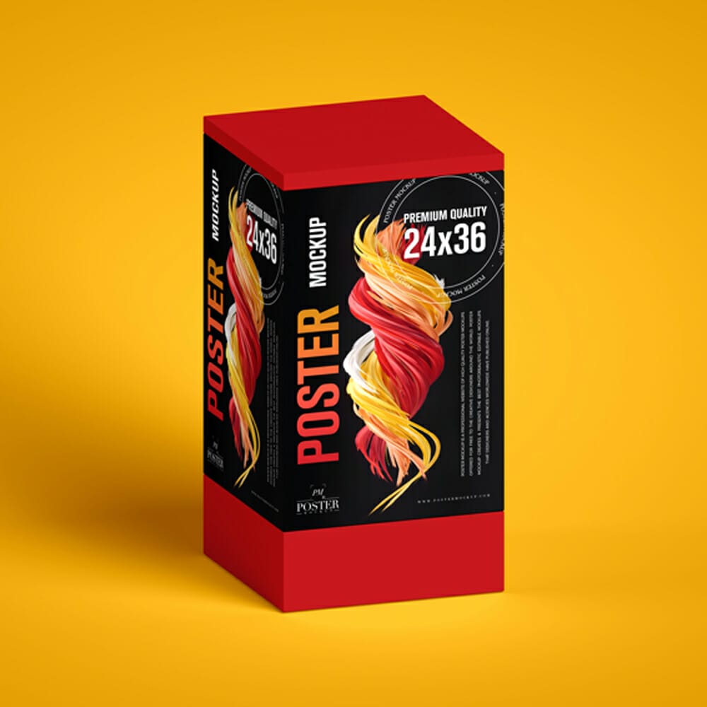 Modern 3D 24×36 Poster Mockup