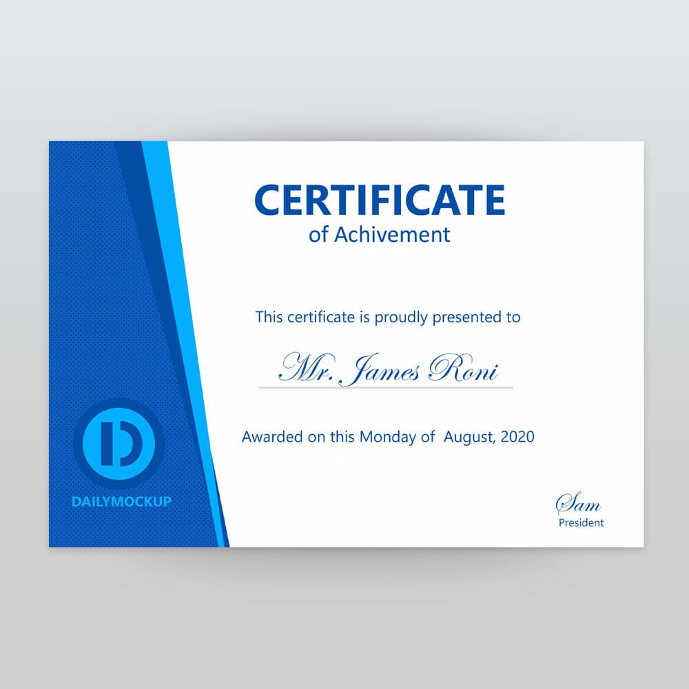 Modern Certificate Design Mockup