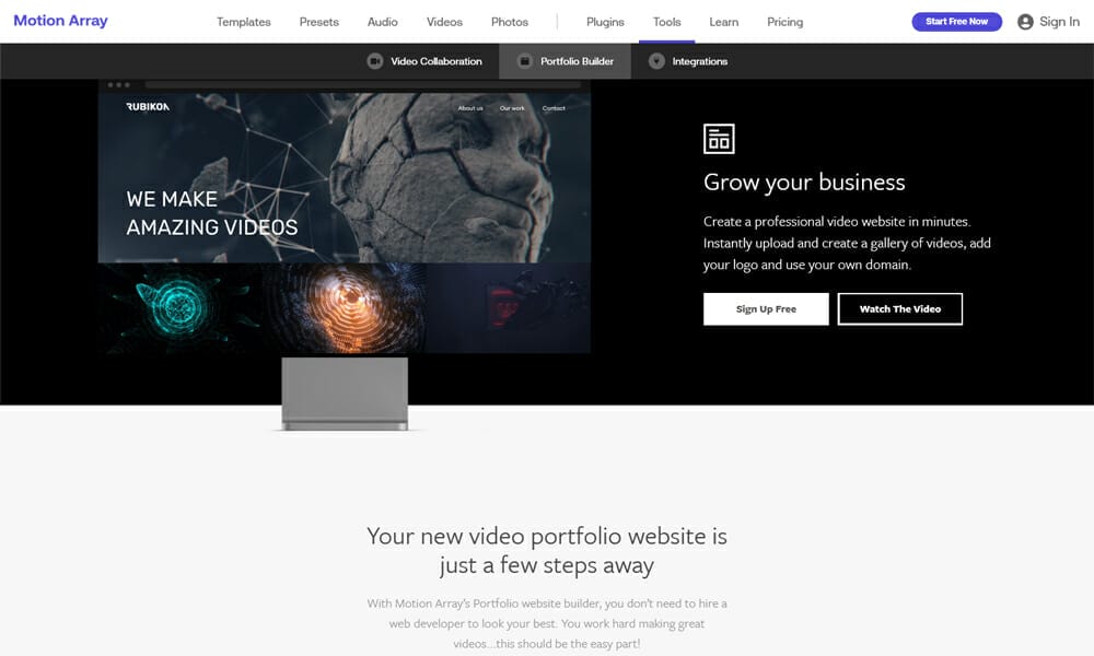 25+ Best Portfolio Website Builders 2022 17 Motion Array Portfolio Website Builder