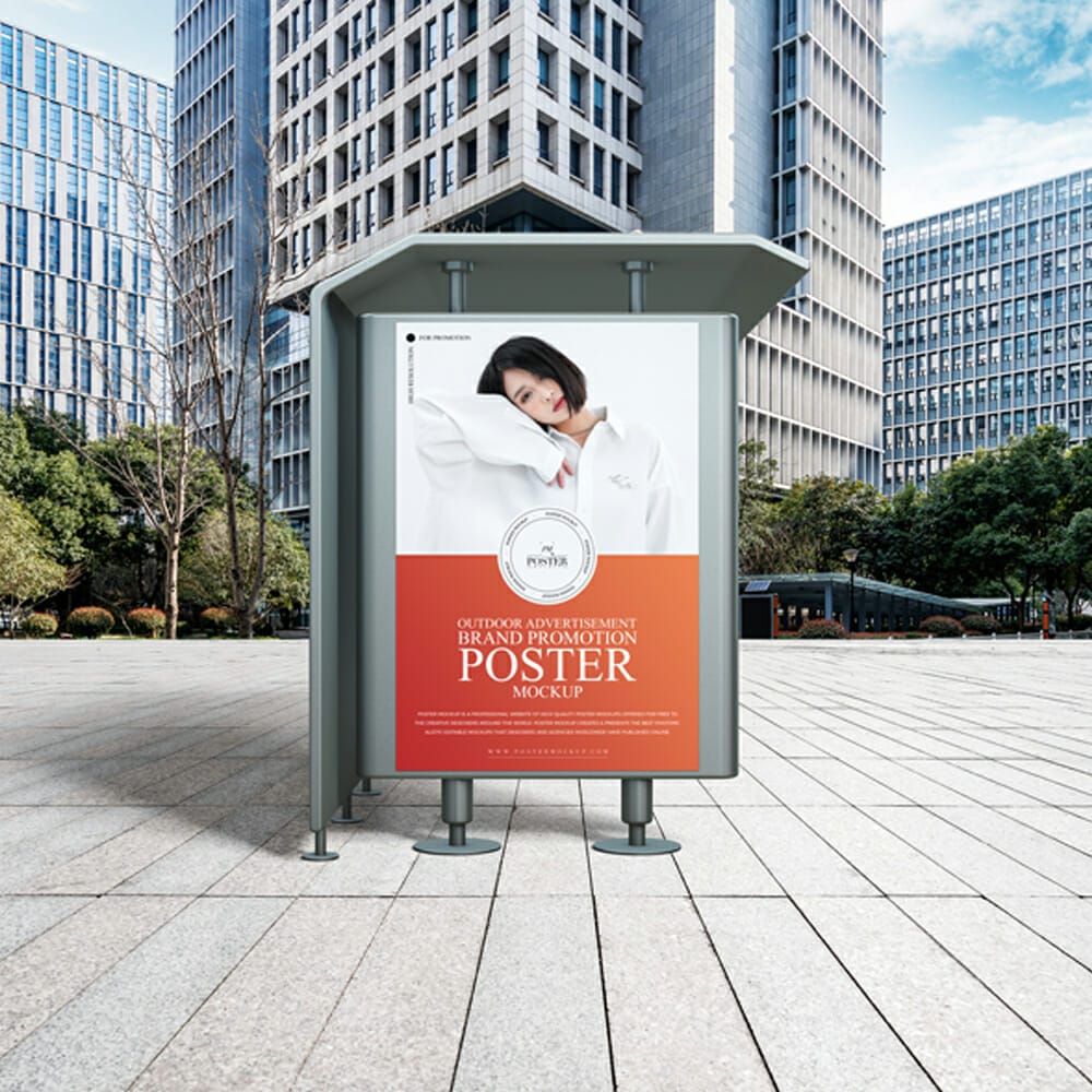 Outdoor Advertisement Brand Promotion Poster Mockup