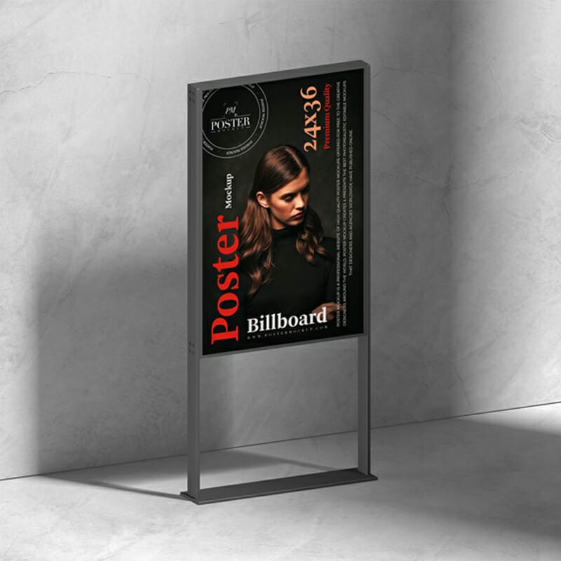 Outdoor Advertising Billboard 24×36 Poster Mockup