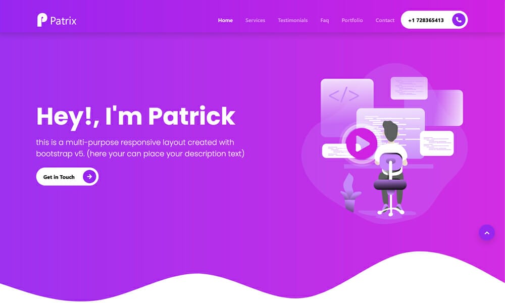 Patrix - Bootstrap 5 Portfolio Template