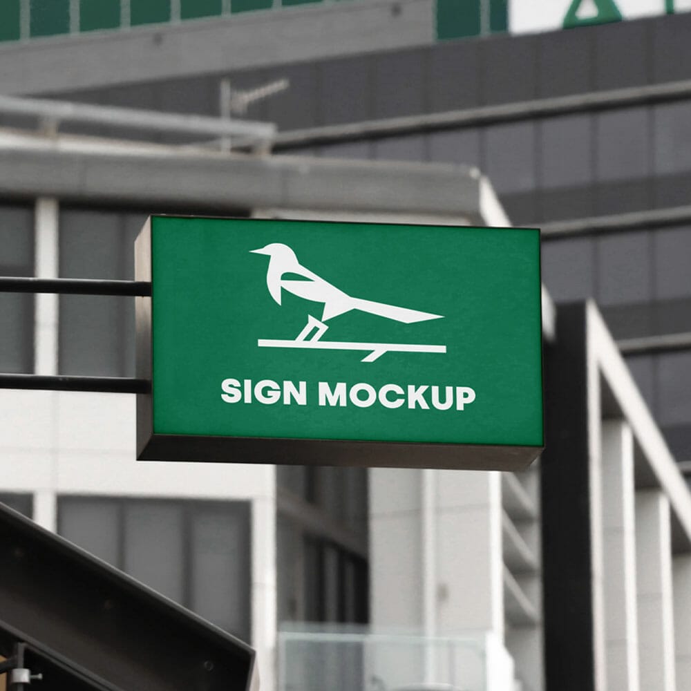 Store Sign PSD Mockup