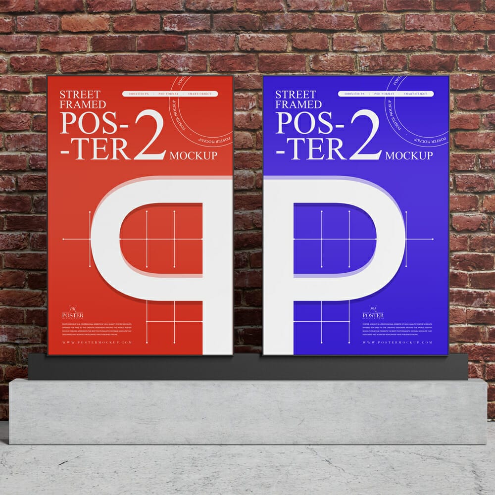 Street Two Framed Poster Mockup