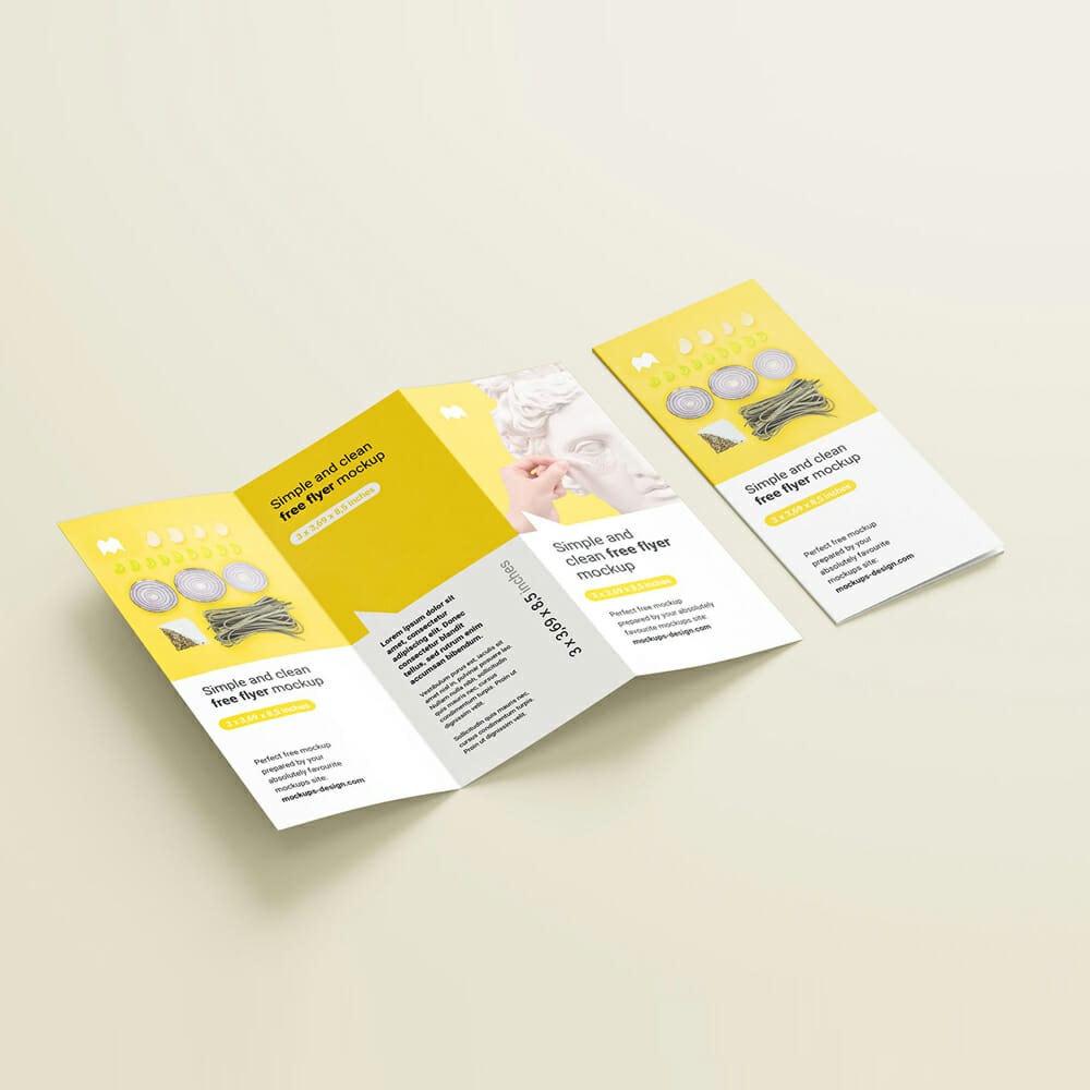 US Tri-Fold Flyer Mockup