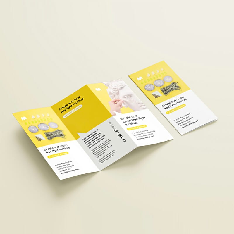US Tri-Fold Flyer Mockup