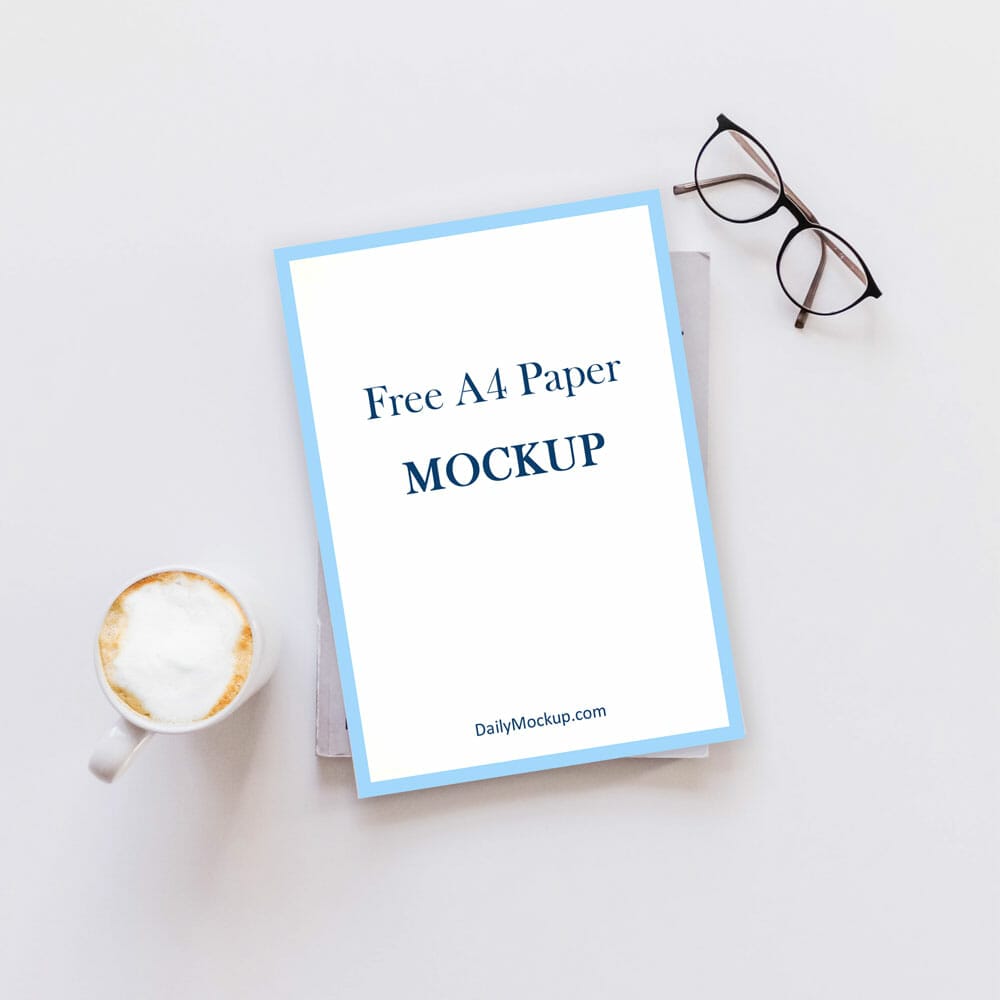 A4 Mockup Free PSD Template