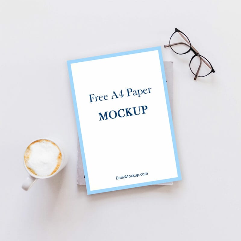 A4 Mockup Free PSD Template