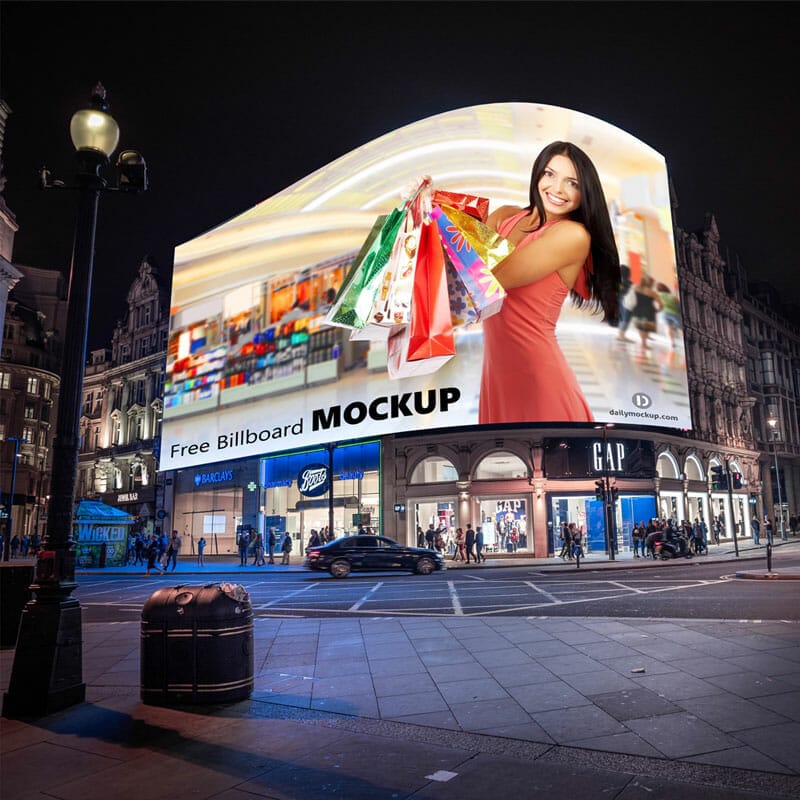 Advertising Billboard Mockup Template