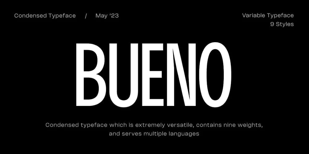 Bueno Typeface