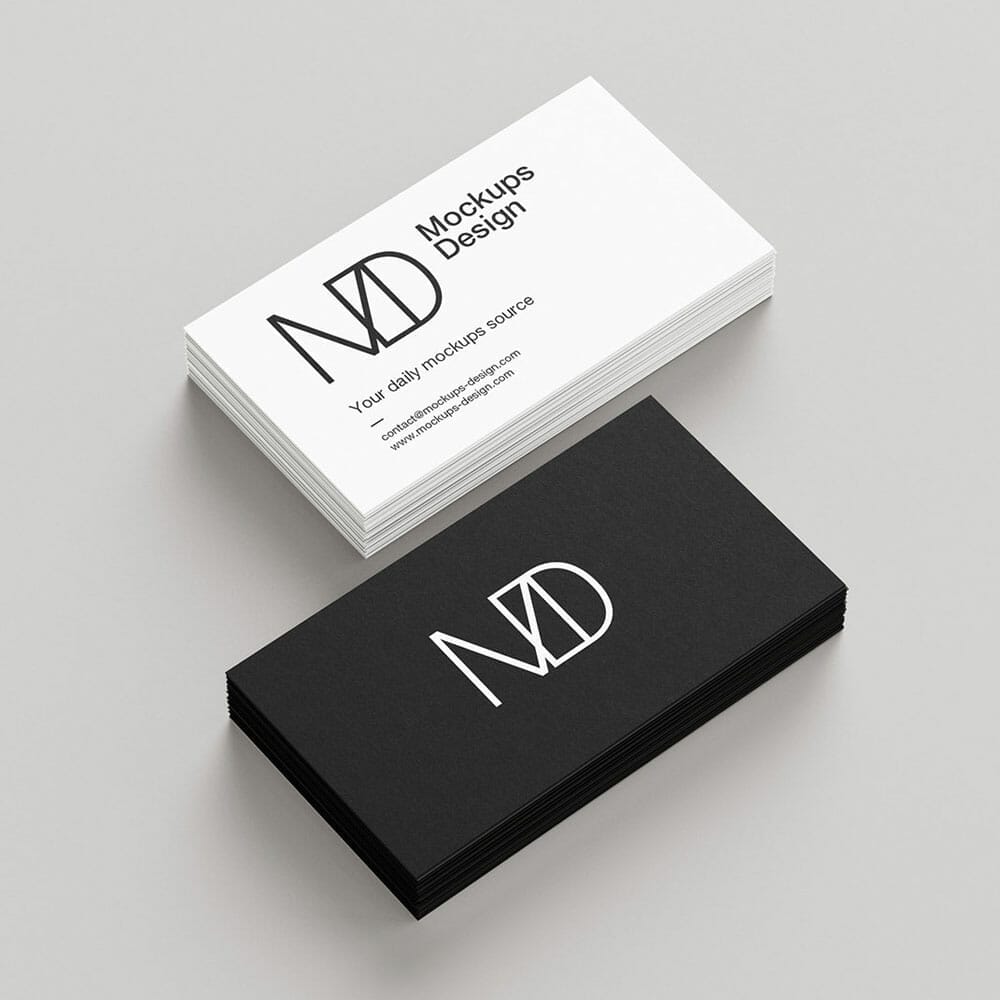 Clean Business Cards Mockup