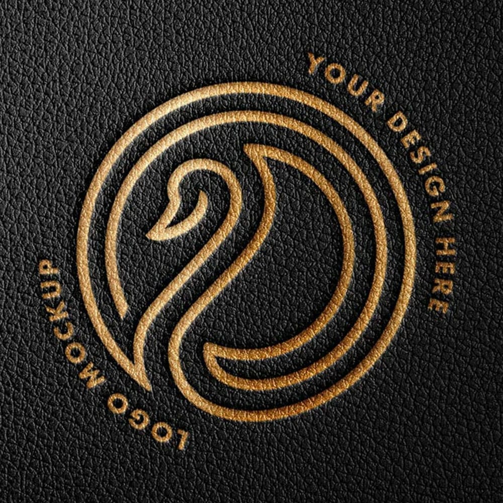 Debossed Foil Logo Mockup