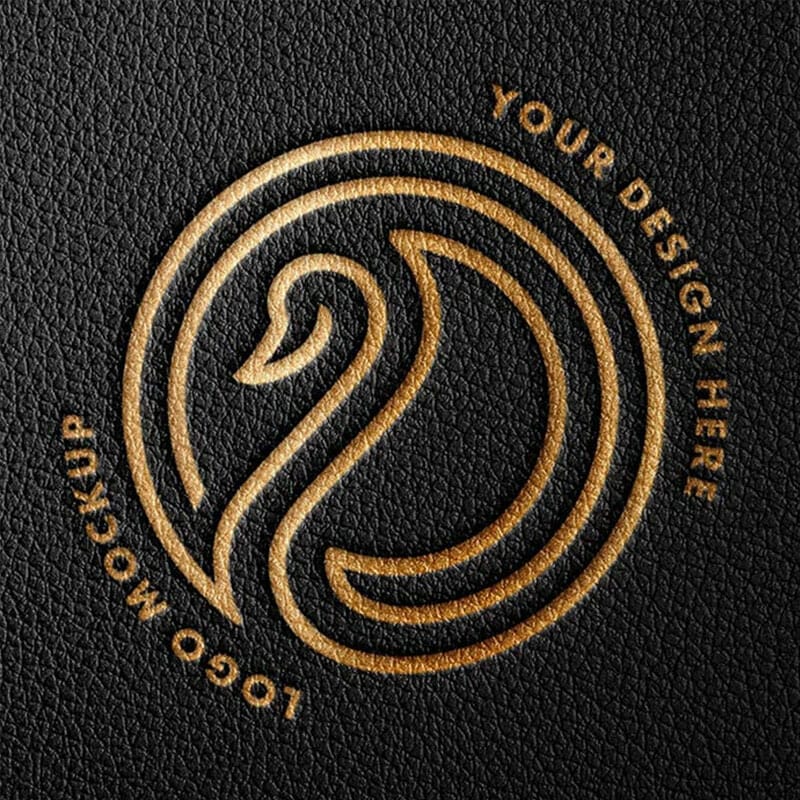 Debossed Foil Logo Mockup