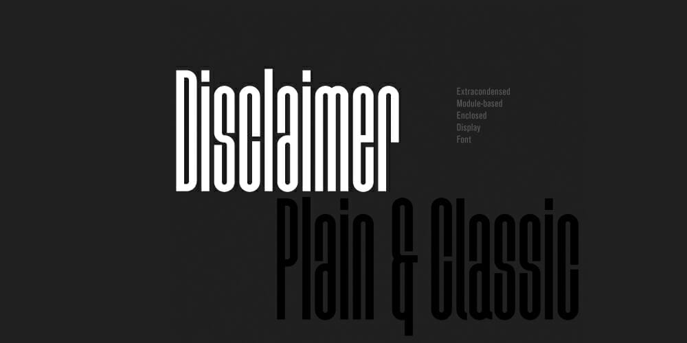 Disclaimer Font