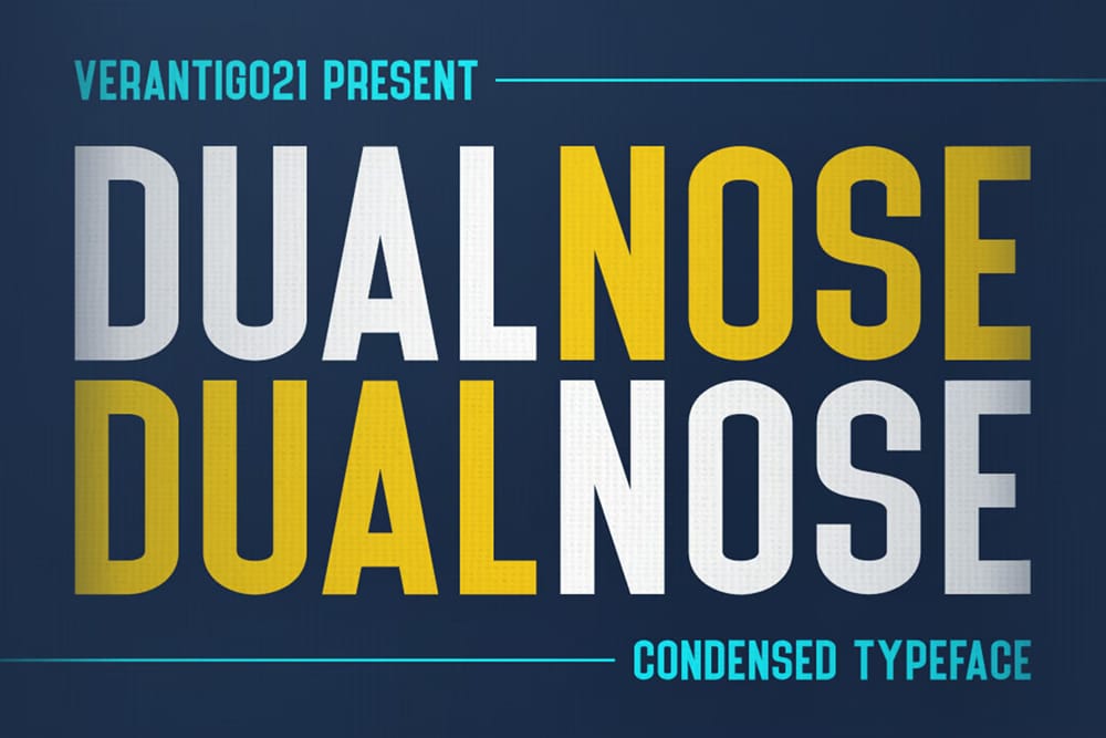 Dualnose Condensed Typeface