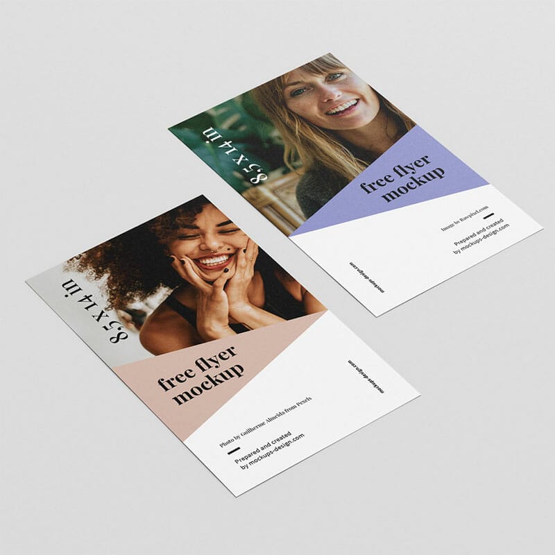 Free 8,5 x 14 Inches Flyer Mockup