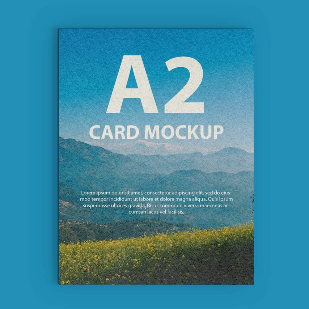 Free A2 Card Mockup Template
