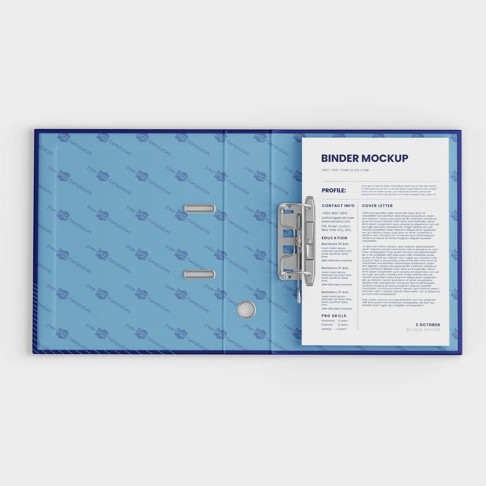 Free Binder Mockup