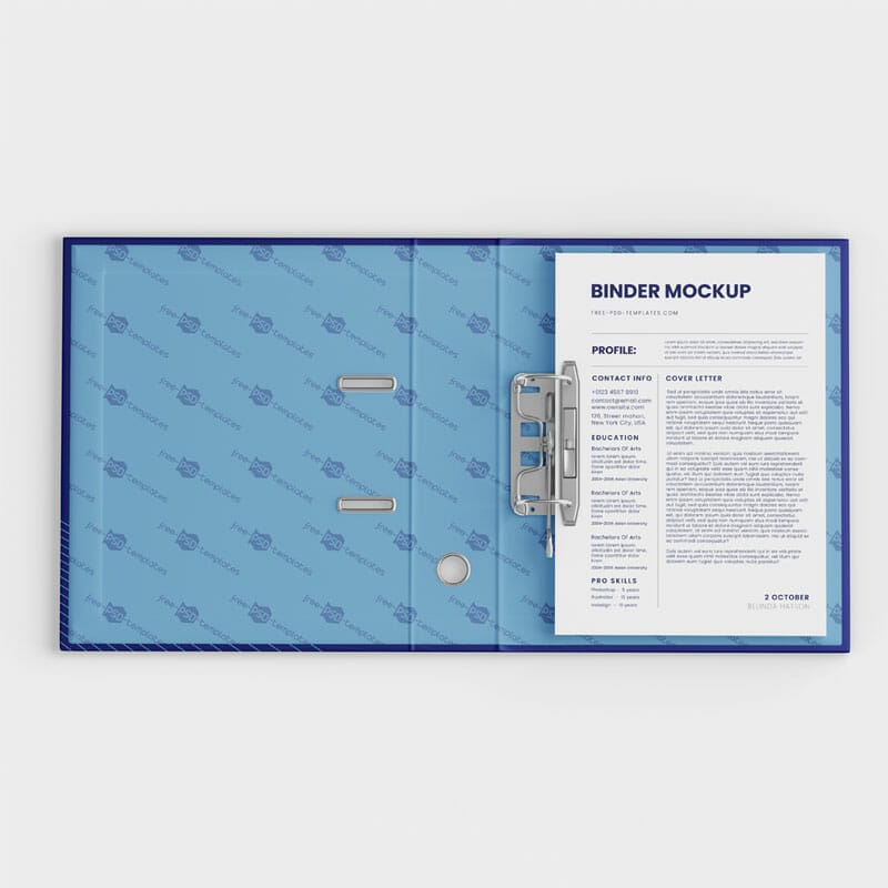 Free Binder Mockup