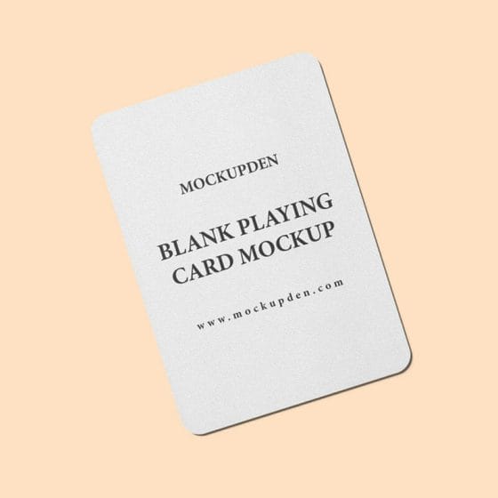 Free Blank Playing Card Mockup PSD Template