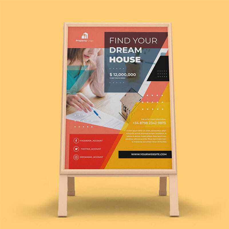 Free Board Mockup PSD Template
