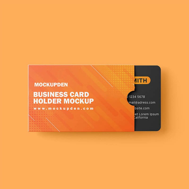 Free Business Card Holder Mockup PSD Template