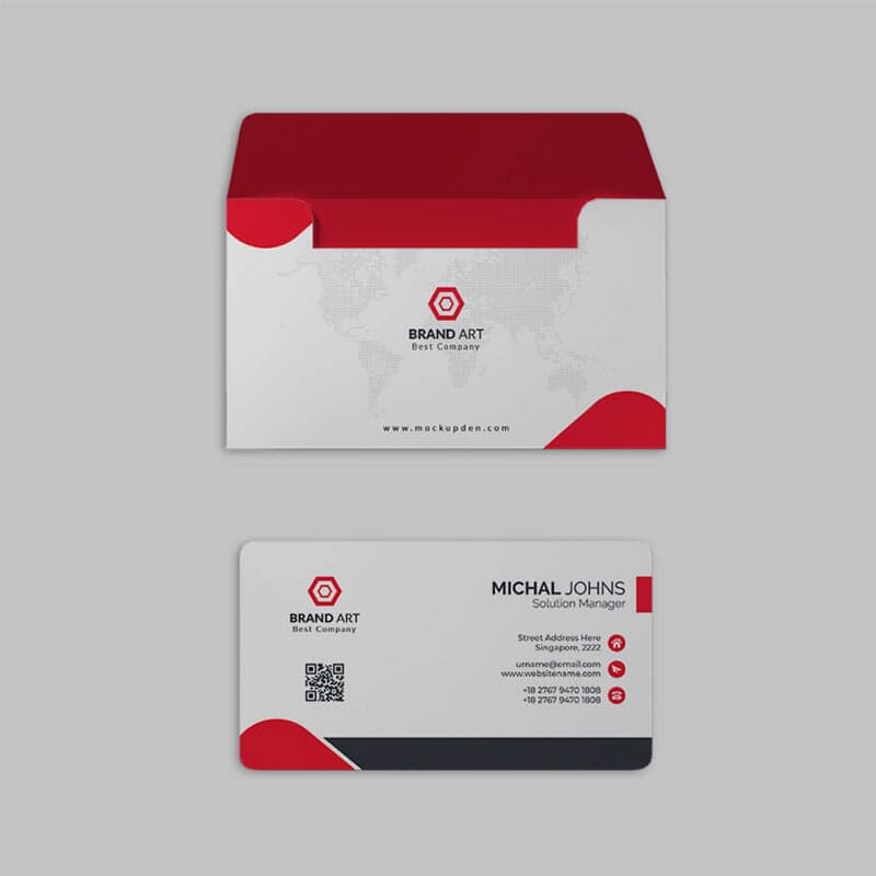 Free Business Card Holder Mockup PSD Template