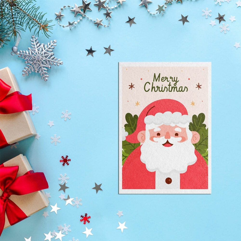 Free Christmas Card Mockup PSD Template