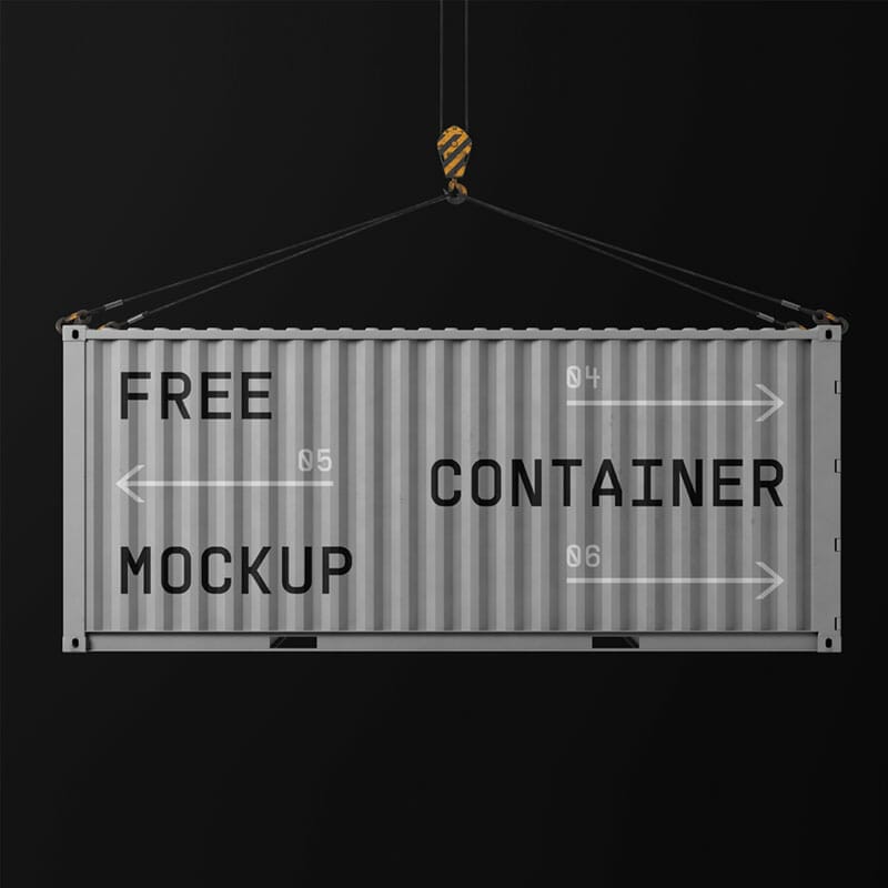 Free Container Mockup