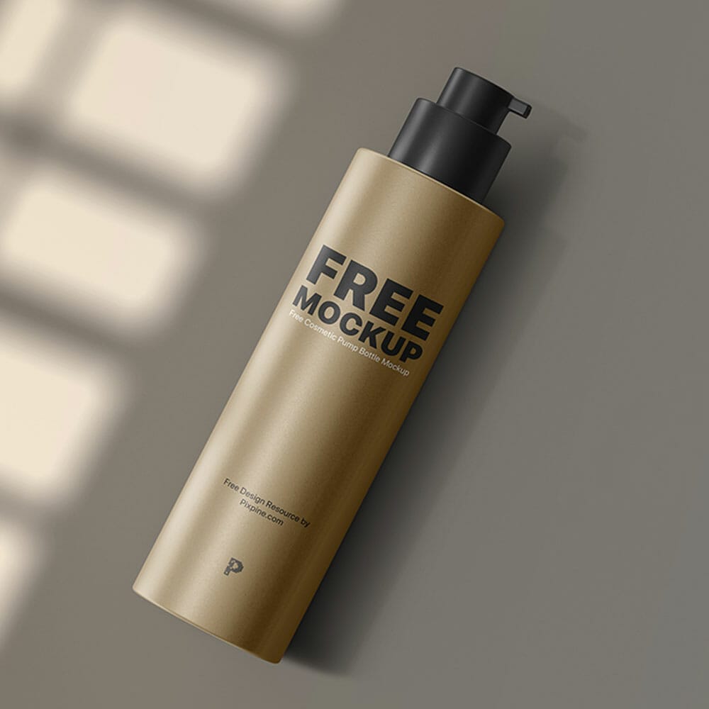 Free Cosmetic Pump Tube Mockup