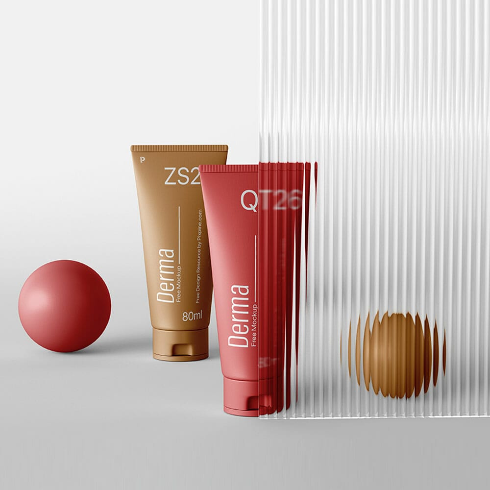 Free Cosmetic Tube PSD Mockup
