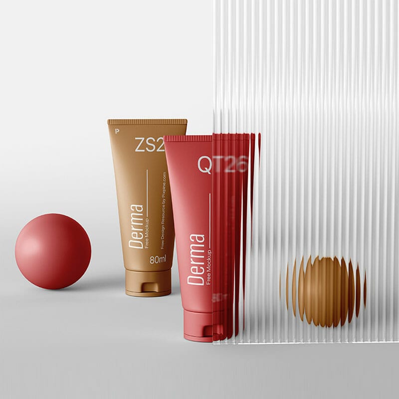 Free Cosmetic Tube PSD Mockup