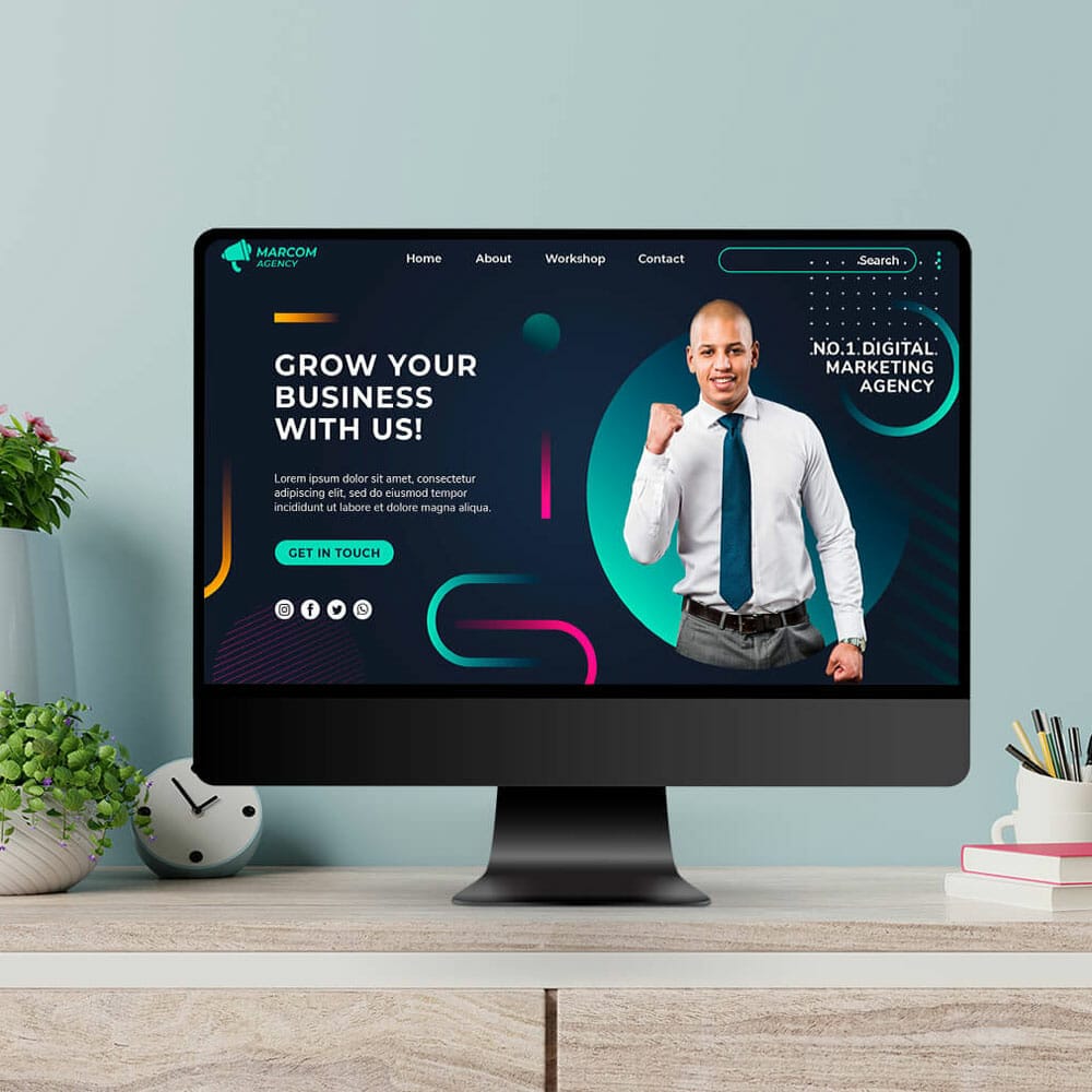 Free Display Ad Mockup PSD Template