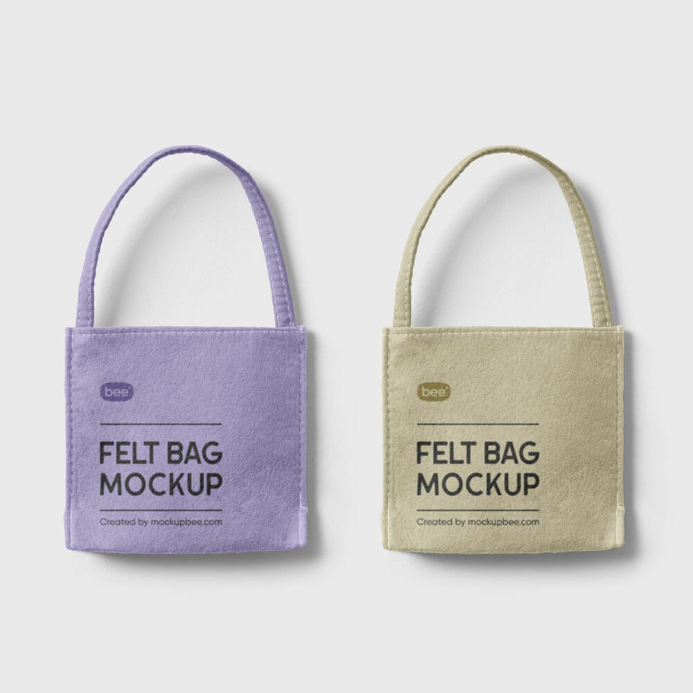Free Felt Bag Mockup