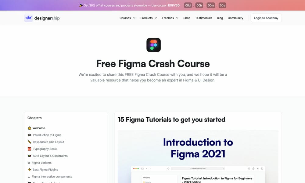 Learn Figma - Top Free Figma Courses 2022 2 Free Figma Crash Course