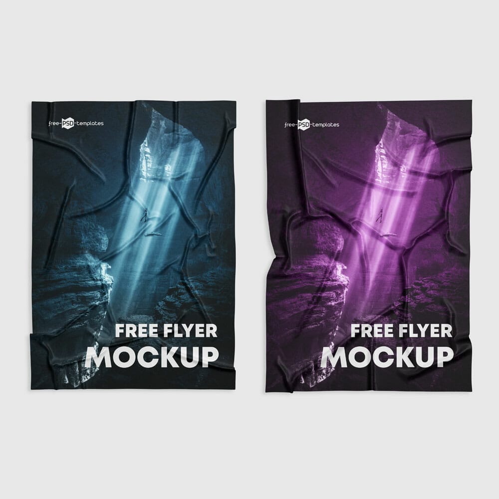 Free Flyer Mockup PSD Template Set