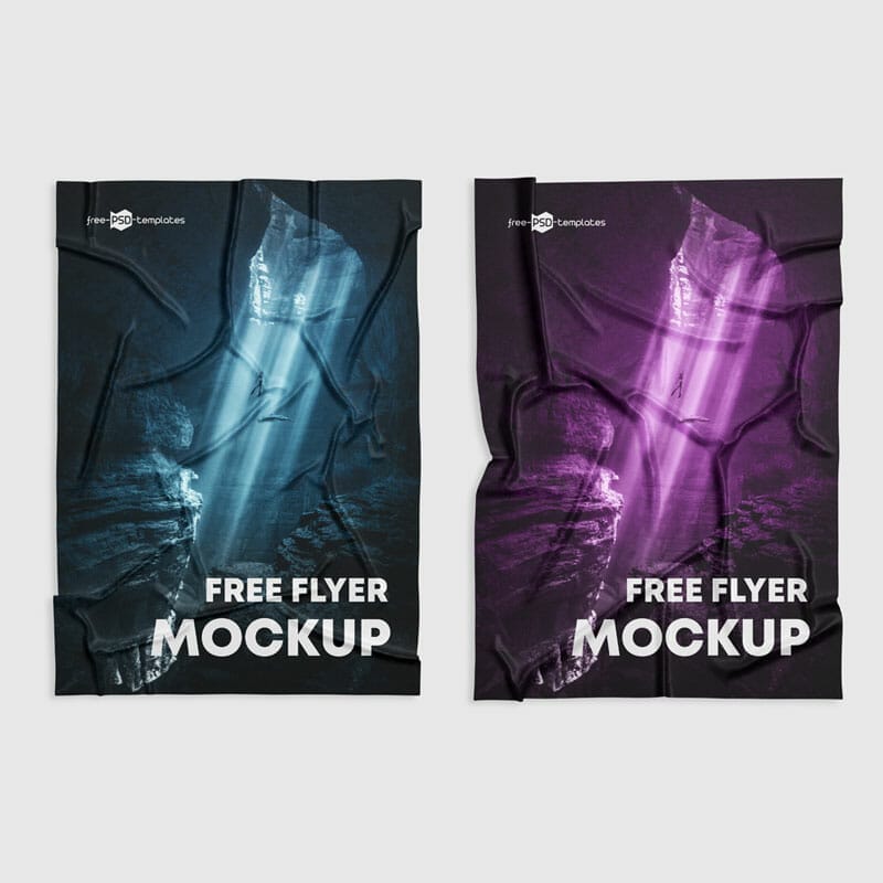 Free Flyer Mockup PSD Template Set