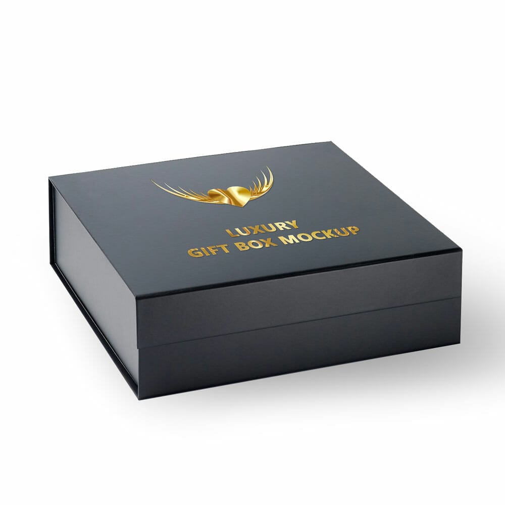 Free Gift Box Mockup PSD Template